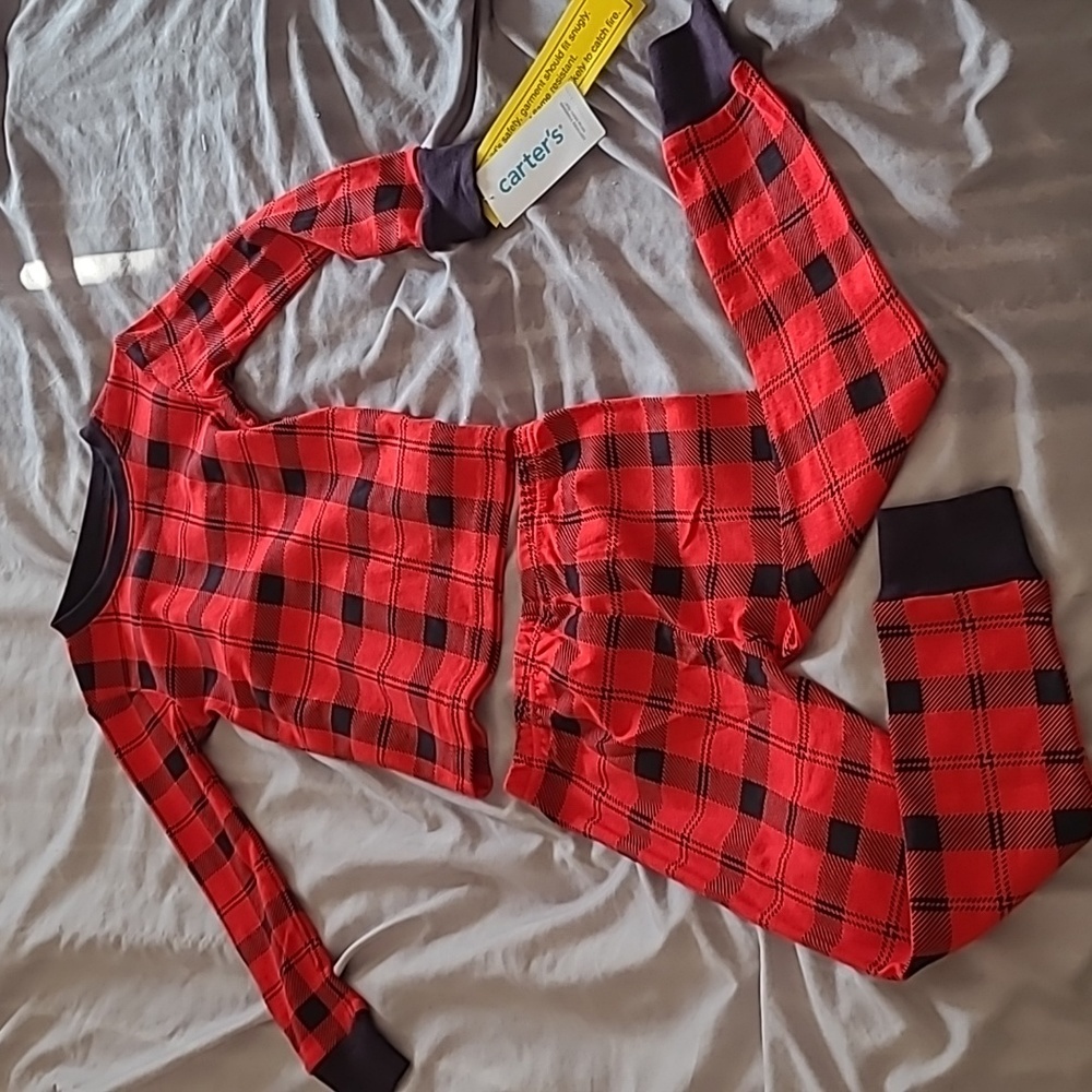 Carter's Pajama Set, Checkered Black and Red, 4t